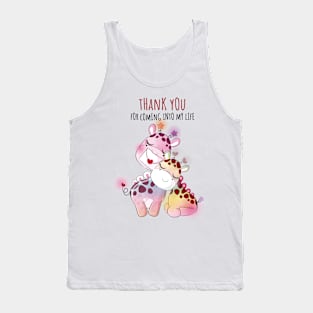 Giraffe Couple Love Tank Top